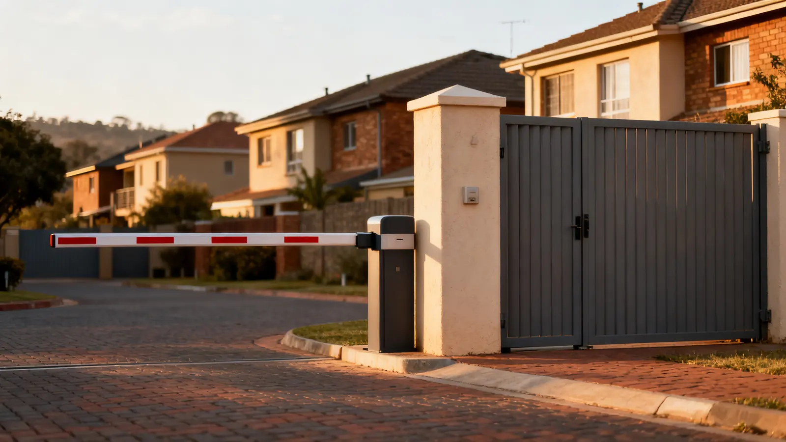 Sliding driveway gate with a gate motor